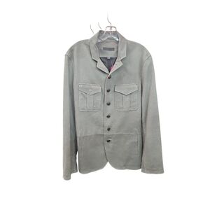 John Varvatos Gray Button Front Utility Jacket